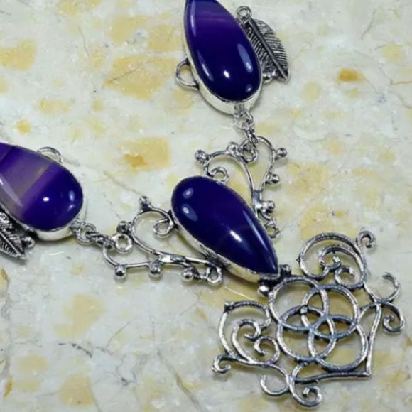 HANDCRAFTED BOTSWANA AGATE NECKLACE - Picture 2 of 5